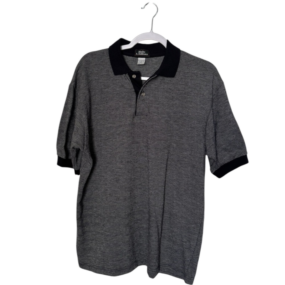 Gray and Black Polo Shirt Classic Design